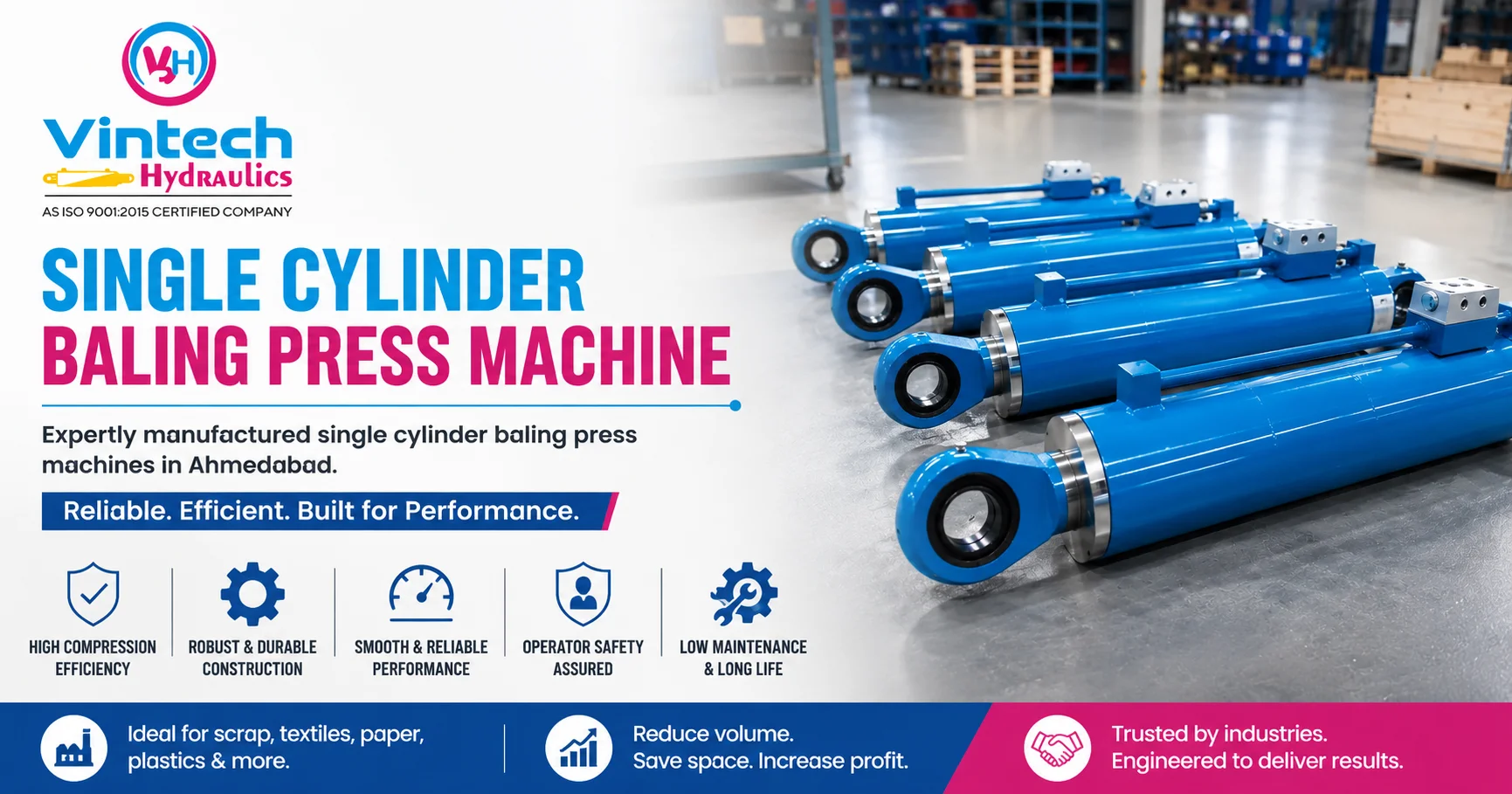 Single Cylinder Baling Press Machine in Ahmedabad