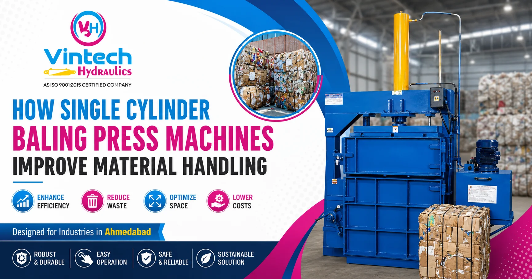 How Single Cylinder Baling Press Machines Improve Material Handling